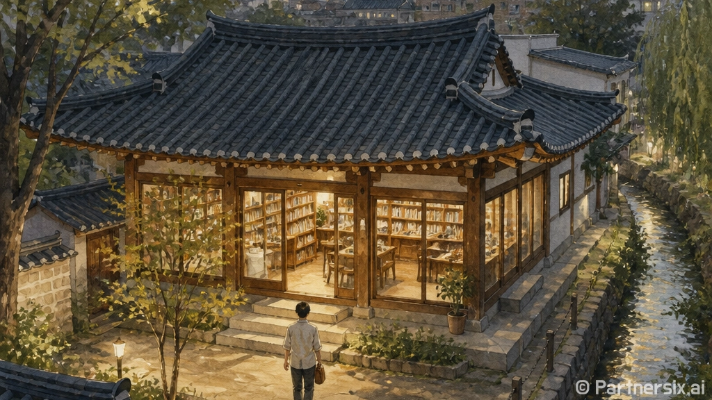 공주 한옥서점 오래된 질문에서의 여유