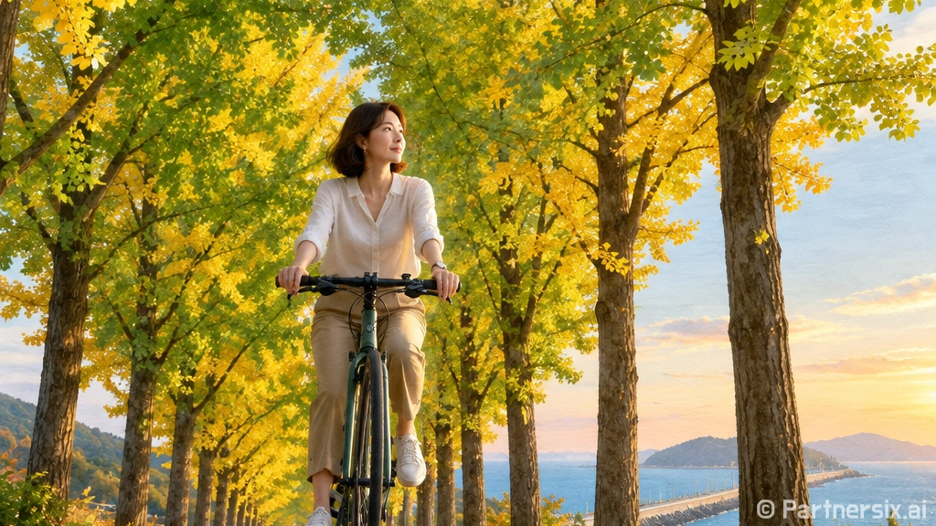 아산 삽교 은행나무길 자전거 여행