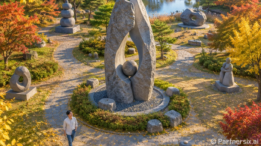 가을빛 물든 보령 웅천돌문화공원 산책길