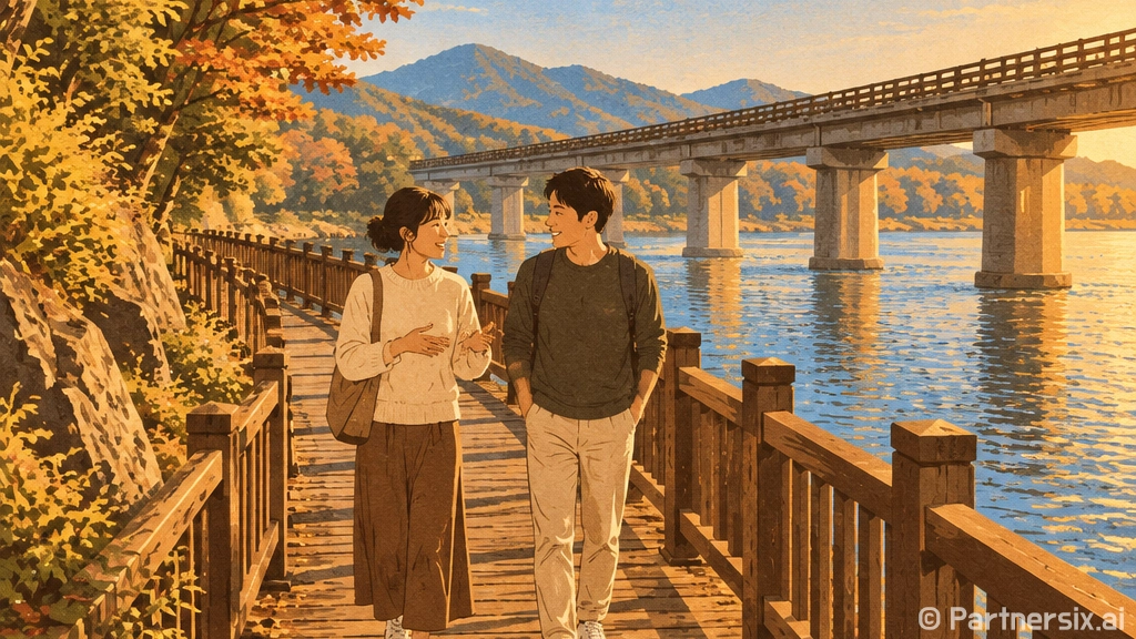 가을빛 물든 금강변 백제문화이음길 산책