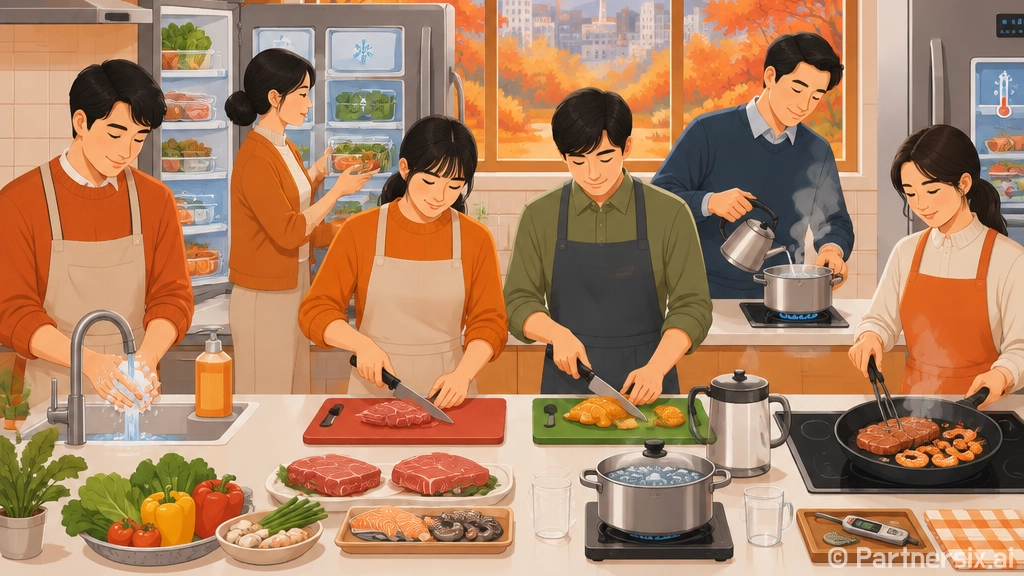 식중독 예방, 손보구끓익세 6대 수칙