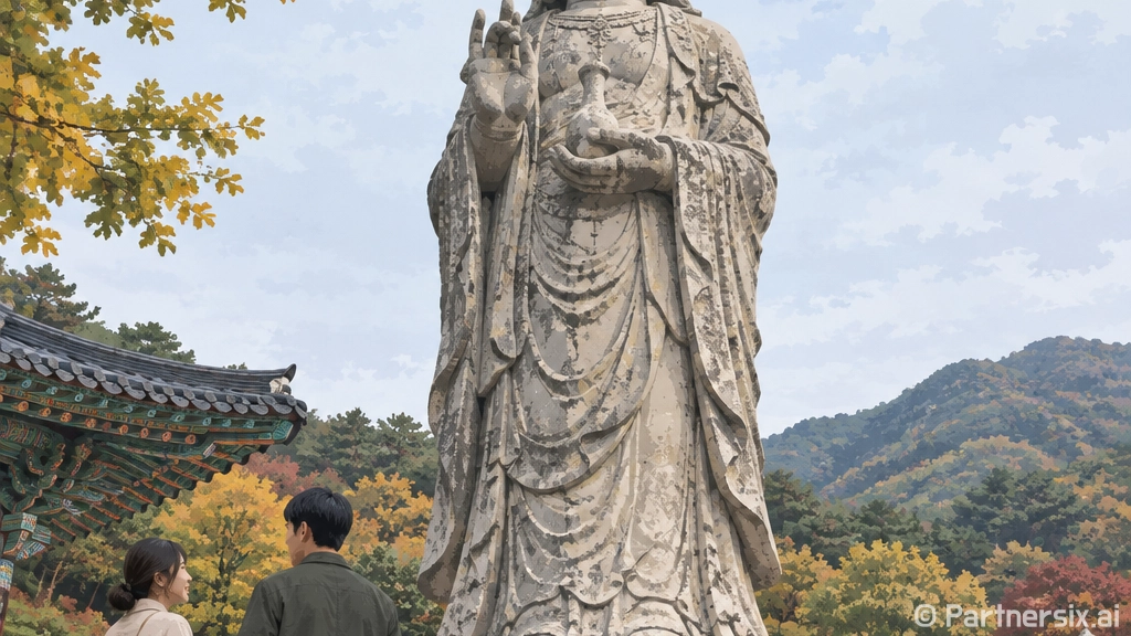 논산 관촉사에서 소원 빌기
