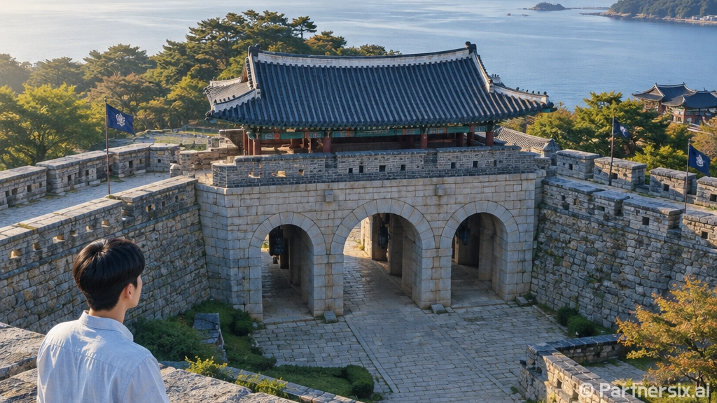 충청수영성에서 만나는 오천항 가을 노을