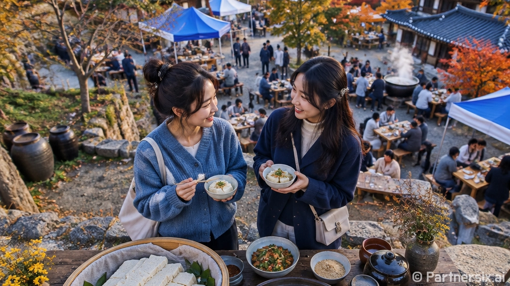 오서산 상담마을 가을 콩 두부 축제 현장