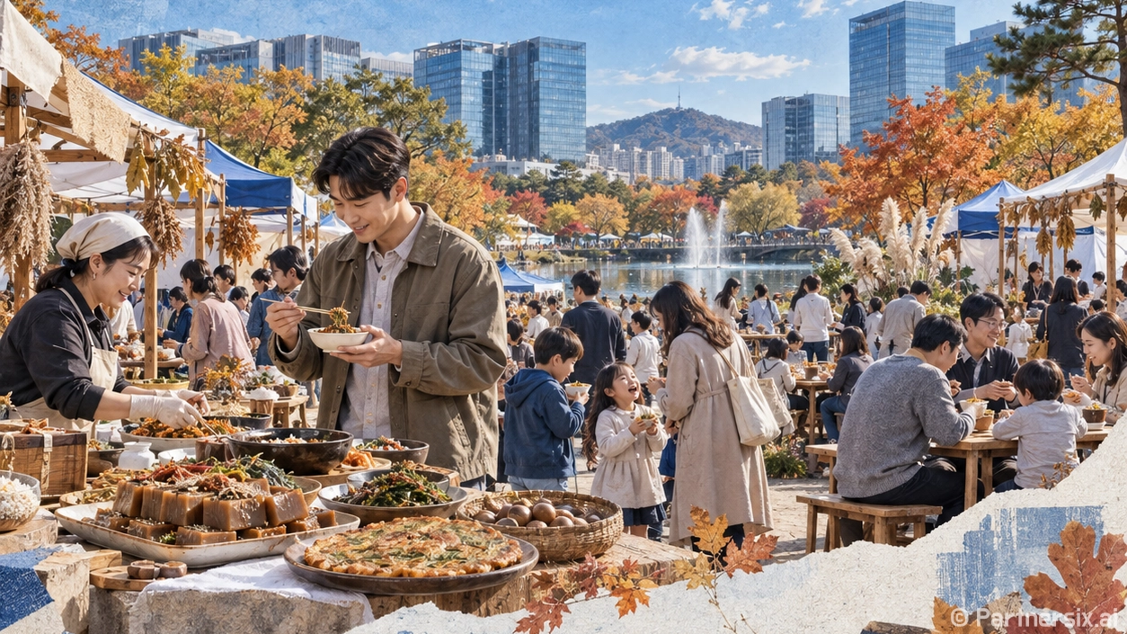 가을 판교 도토리묵…