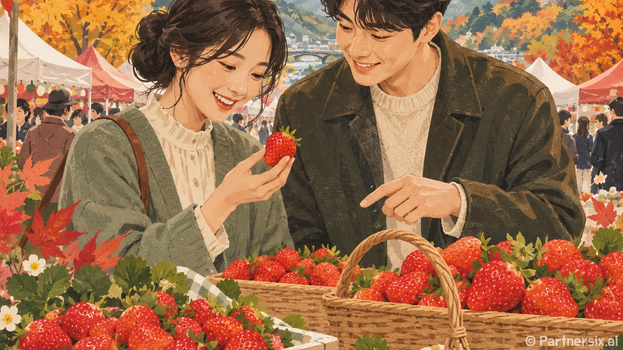 딸기와 섬 세계로 간다