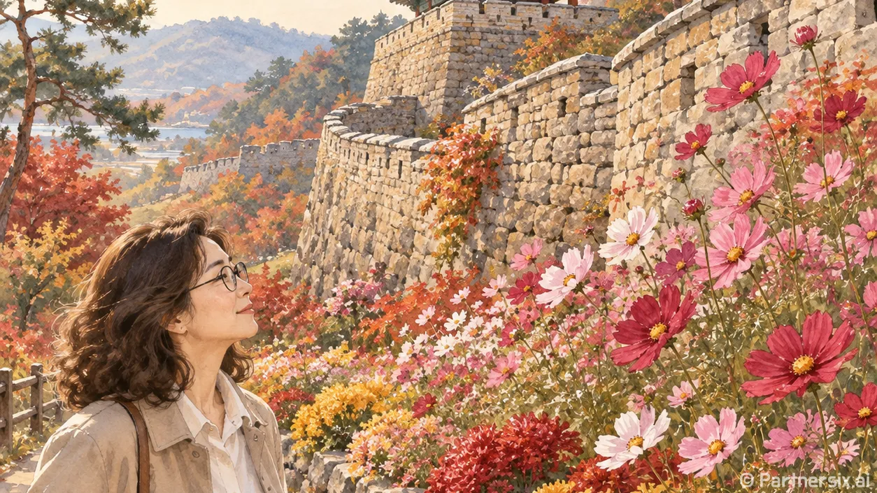 해미읍성 물드는 가을꽃길