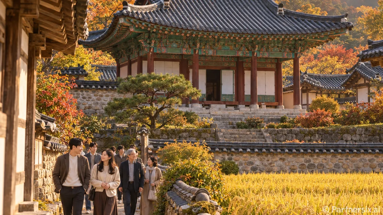 가을 돌담길 결성향교