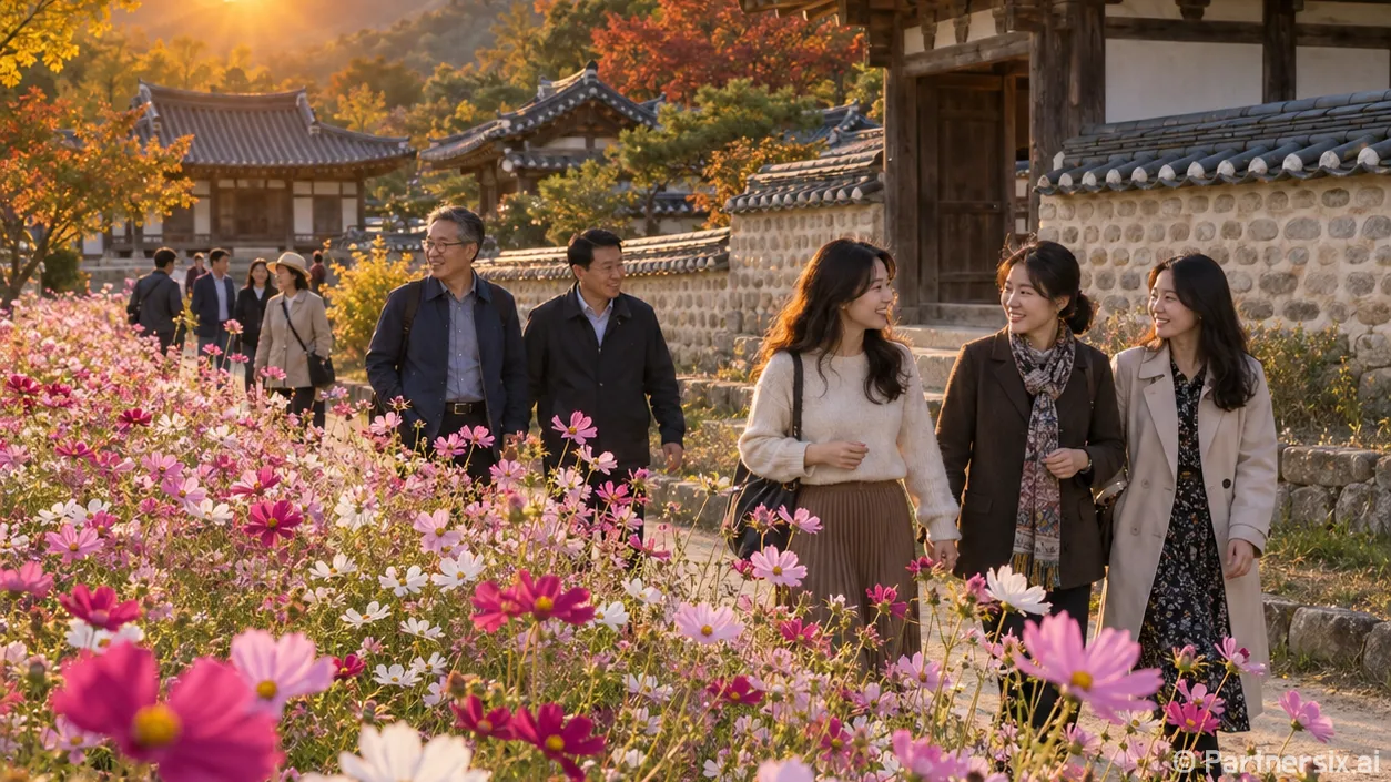 돈암서원 물든 코스모스