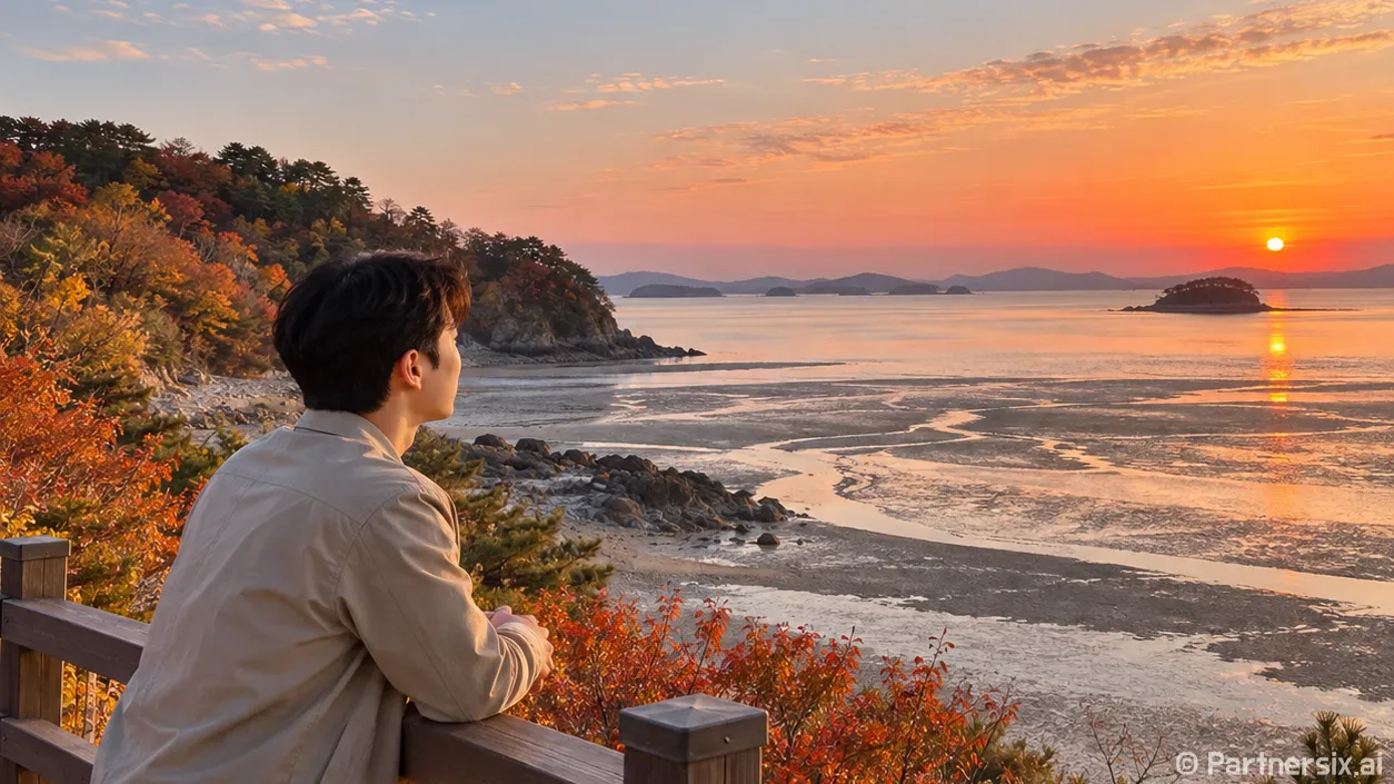 천수만 노을 품은 어사리