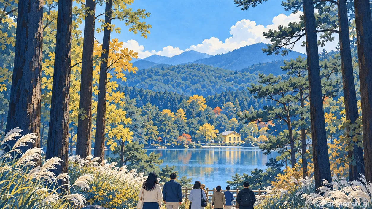 온빛 숲길에 물든 가을