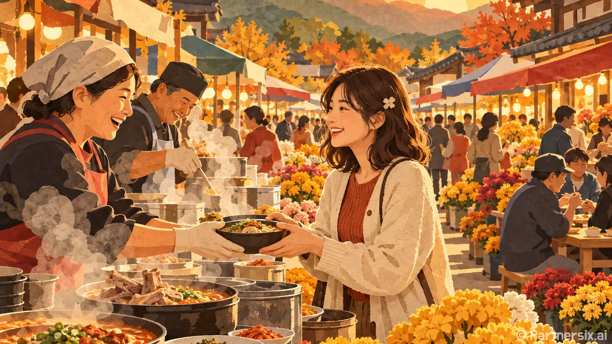 국밥 국수 국화 예산에 모인다