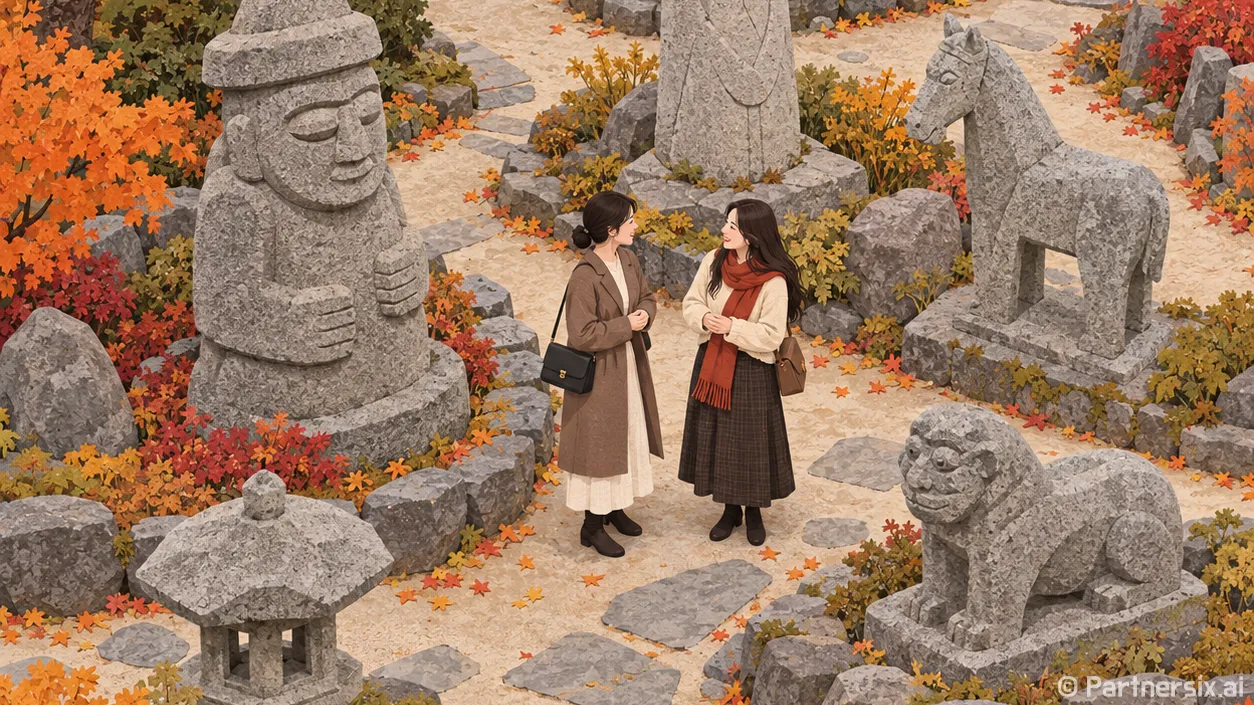 가을바람 속 돌예술…