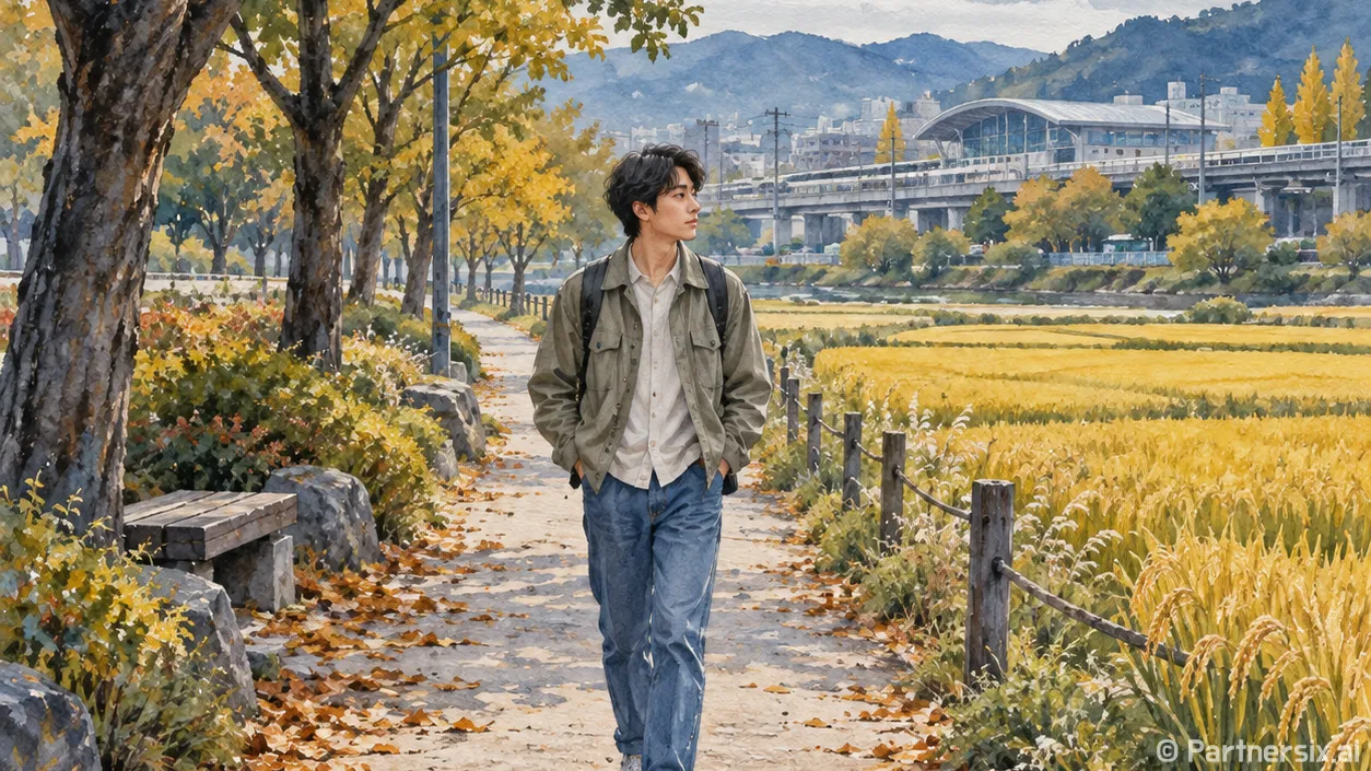 기차로 만난 가을 논산