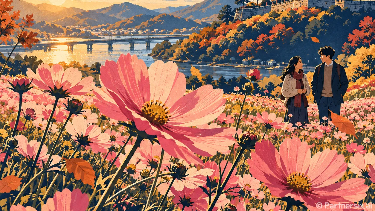 분홍 물결 공주 힐스포레