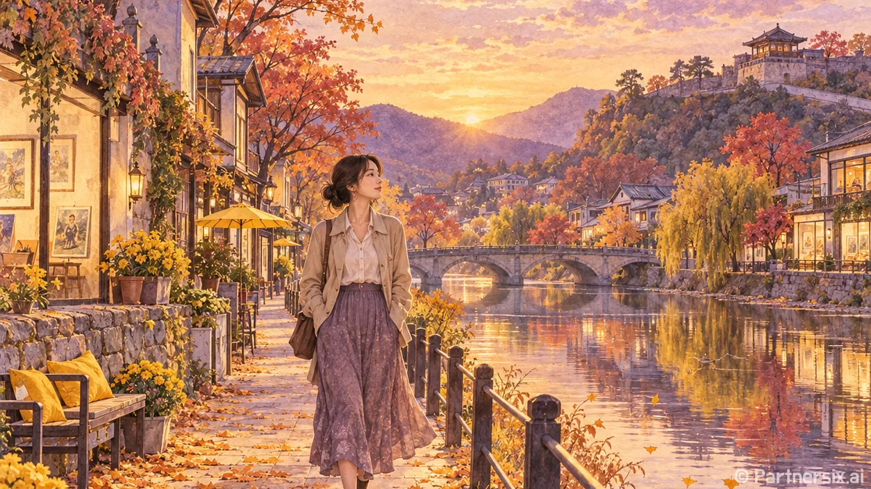 노란빛 따라 걷는 공주