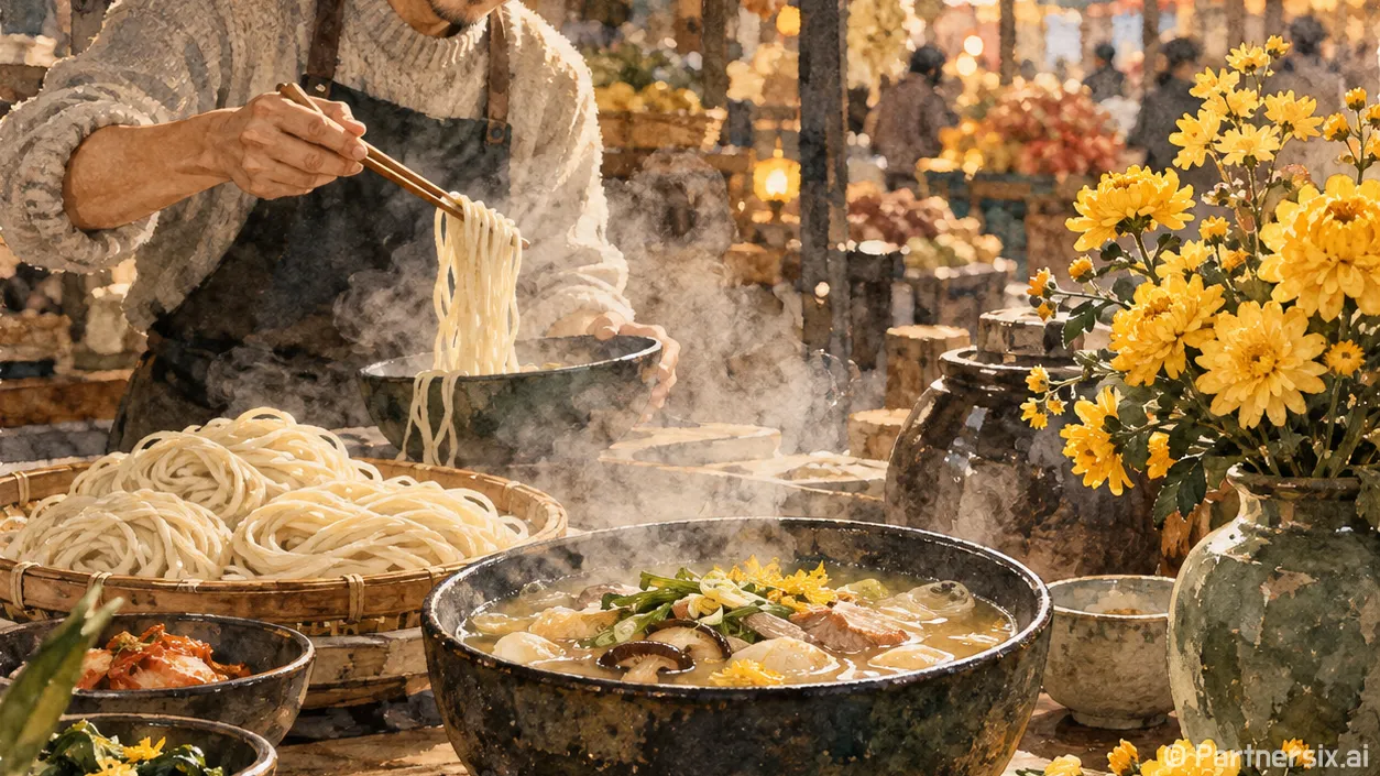 국화와 미식 물든 예산장터