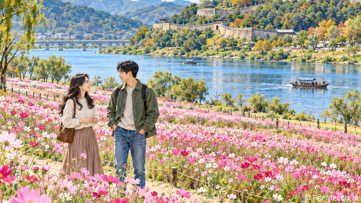 미르섬 분홍빛 가을…