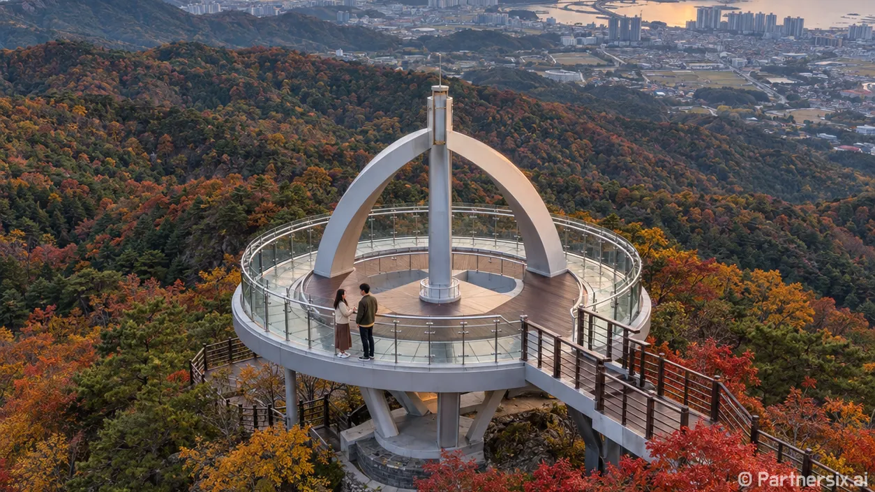 성주산 노을의 두 …