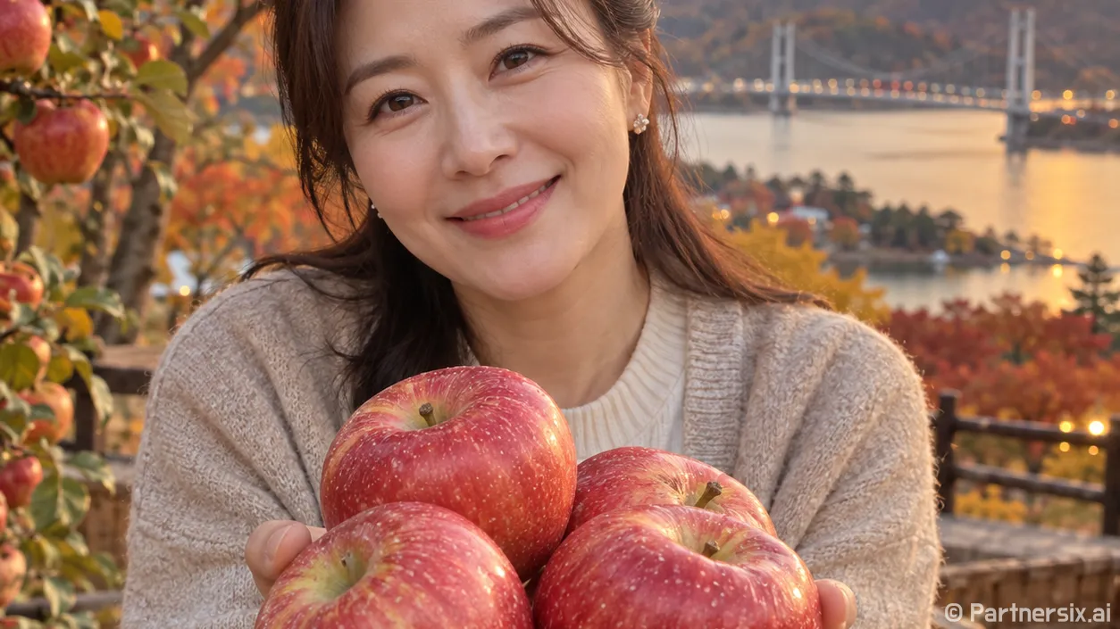 예당호에 번진 사과향