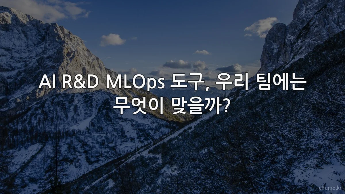 AI R&D MLOps 도구, 우리 팀에는 무엇이 맞을까?
