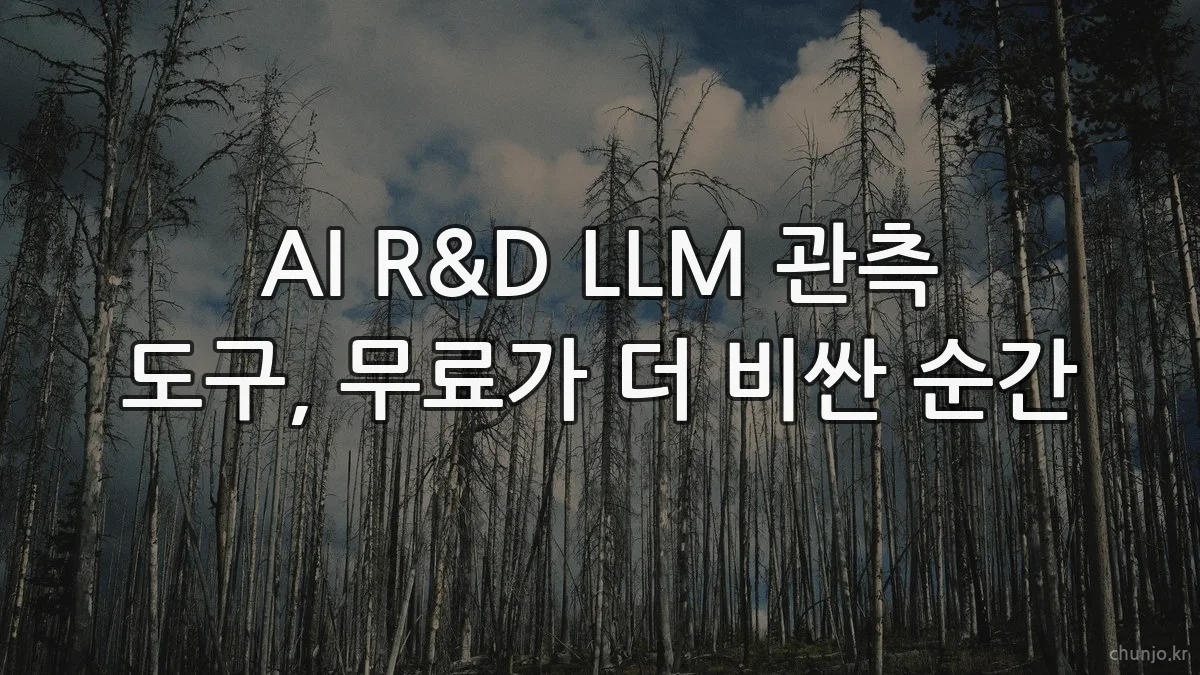 AI R&D LLM 관측 도구, 무료가 더 비싼 순간