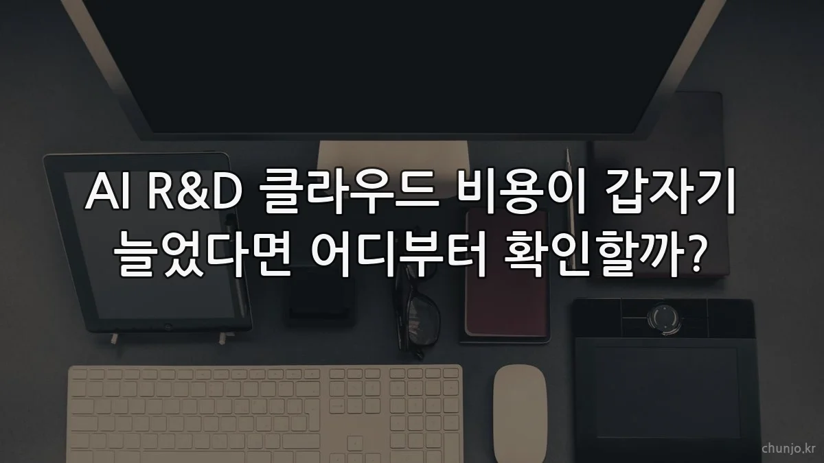 AI R&D 클라우드 비용이 갑자기 늘었다면 어디부터 확인할까?