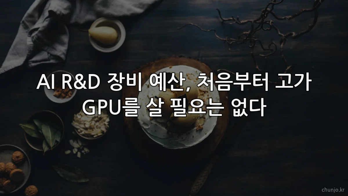 AI R&D 장비 예산, 처음부터 고가 GPU를 살 필요는 없다