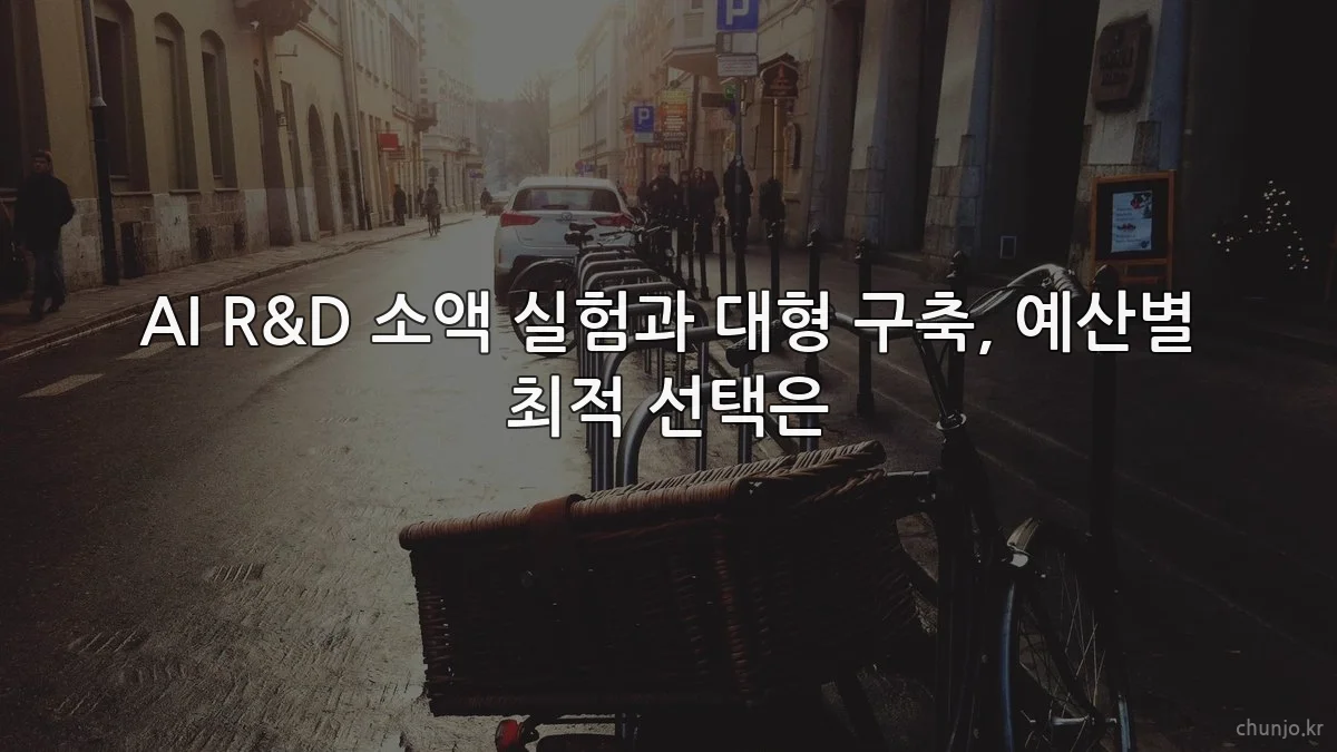 AI R&D 소액 실험과 대형 구축, 예산별 최적 선택은