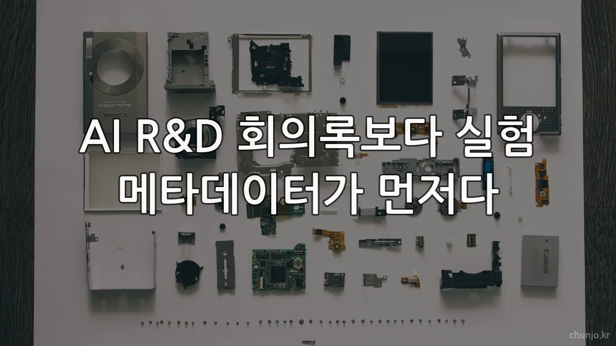 AI R&D 회의록보다 실험 메타데이터가 먼저다