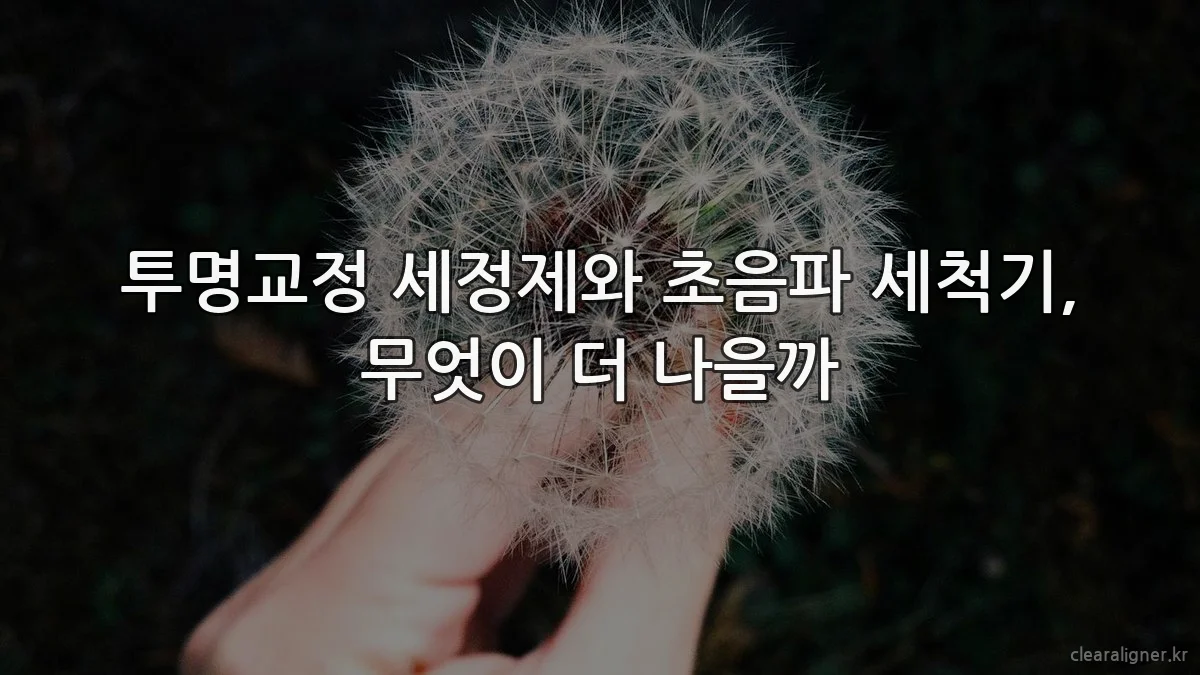 투명교정 세정제와 초음파 세척기, 무엇이 더 나을까