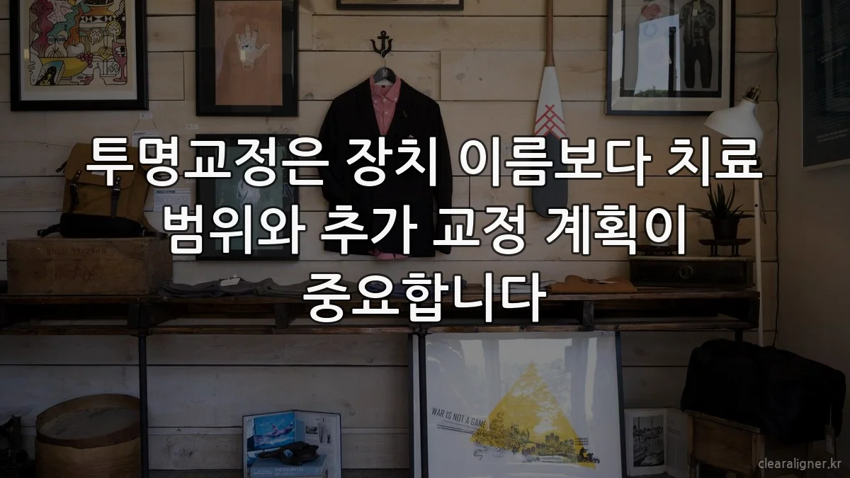투명교정은 장치 이름보다 치료 범위와 추가 교정 계획이 중요합니다