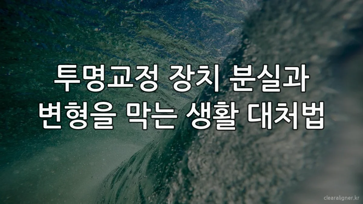 투명교정 장치 분실과 변형을 막는 생활 대처법