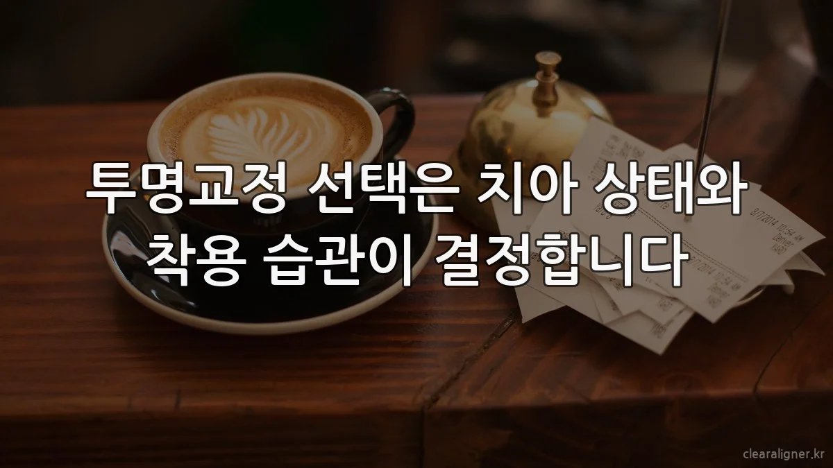 투명교정 선택은 치아 상태와 착용 습관이 결정합니다