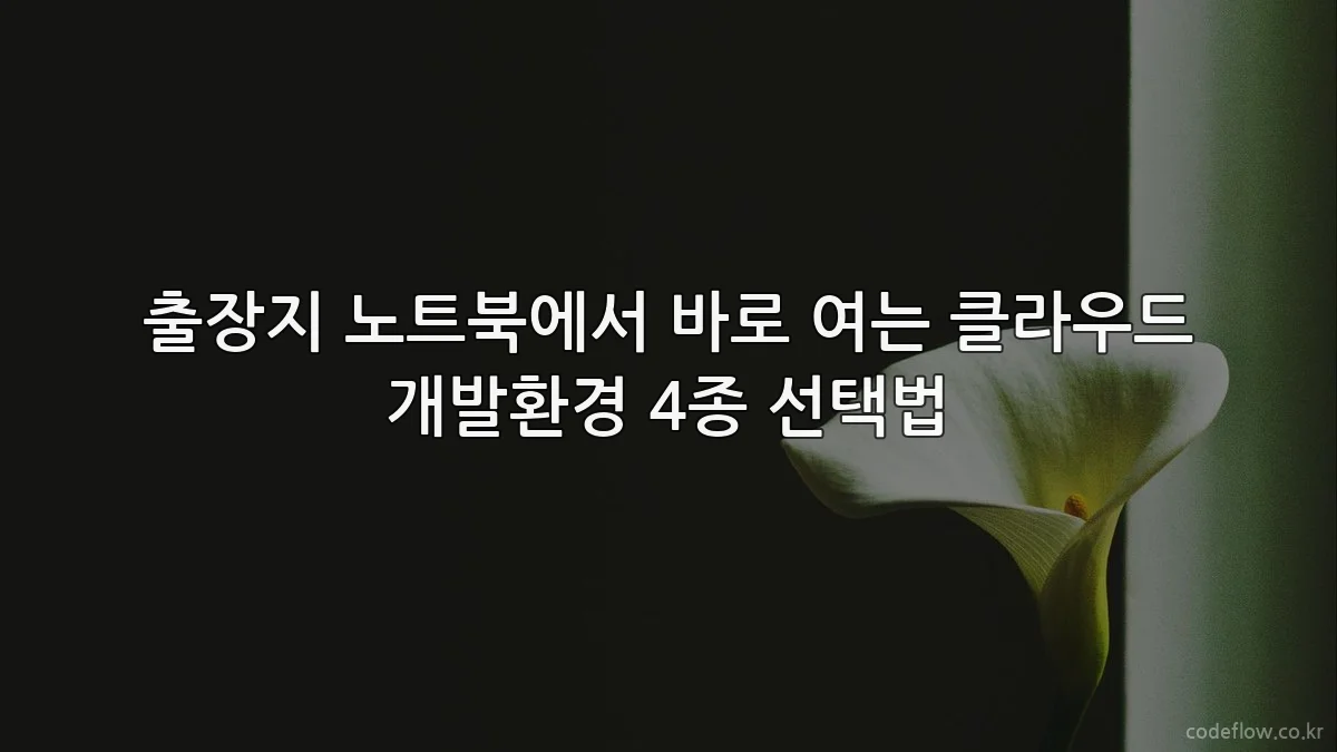 출장지 노트북에서 바로 여는 클라우드 개발환경 4종 선택법
