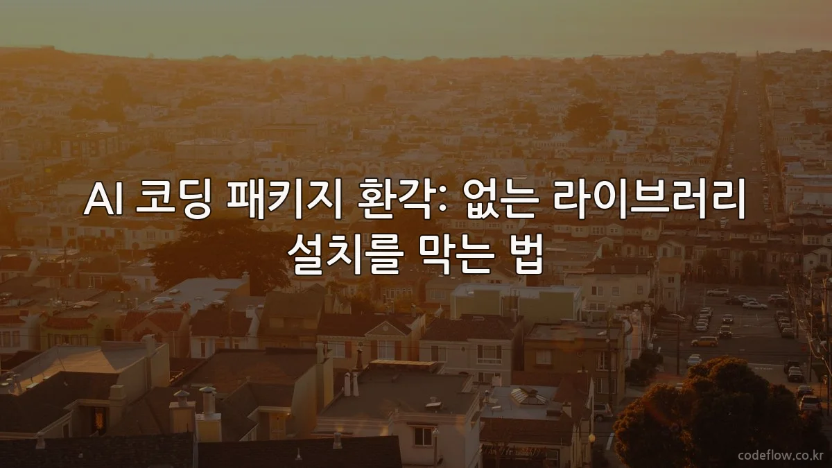 AI 코딩 패키지 환각: 없는 라이브러리 설치를 막는 법