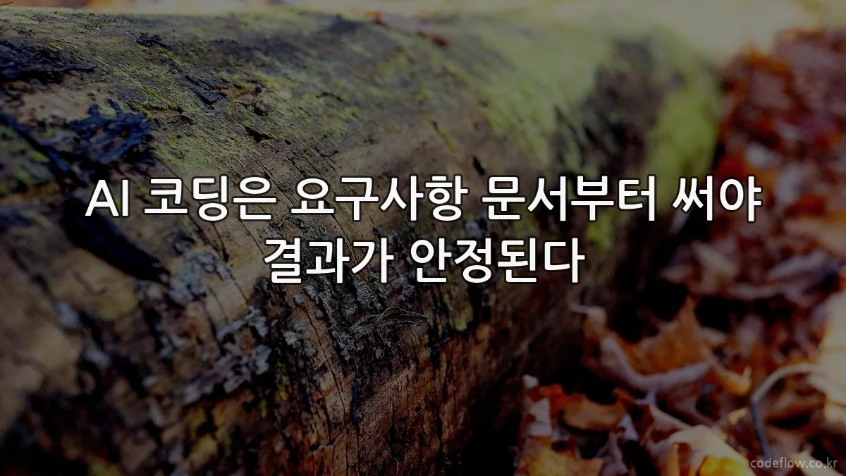 AI 코딩은 요구사항 문서부터 써야 결과가 안정된다