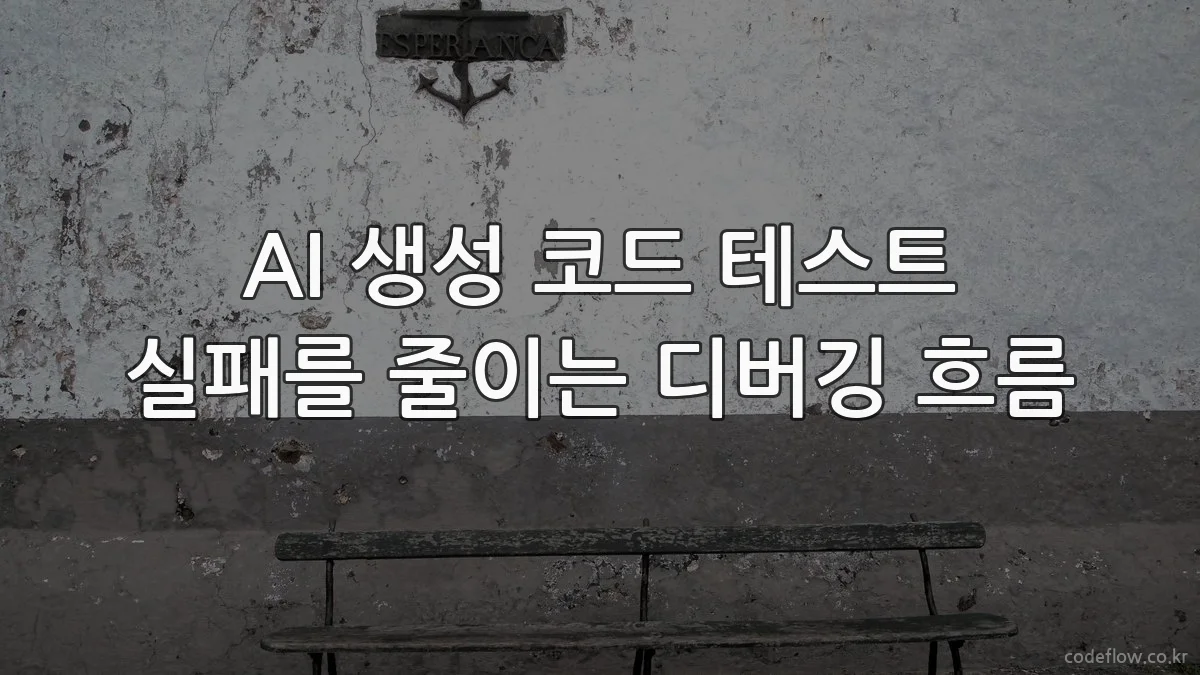 AI 생성 코드 테스트 실패를 줄이는 디버깅 흐름