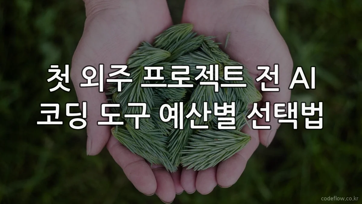 첫 외주 프로젝트 전 AI 코딩 도구 예산별 선택법