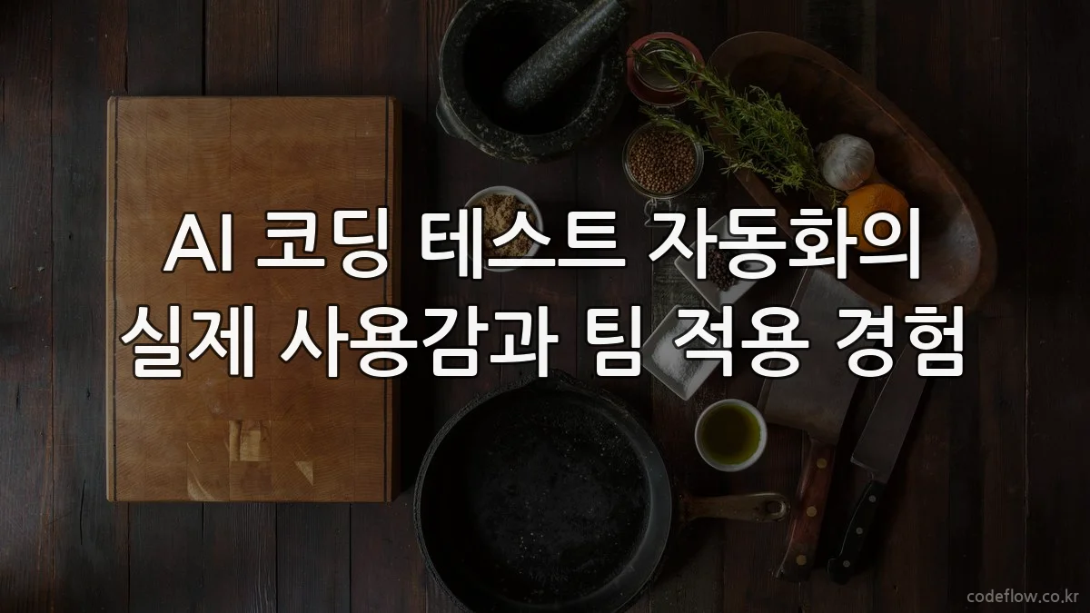 AI 코딩 테스트 자동화의 실제 사용감과 팀 적용 경험
