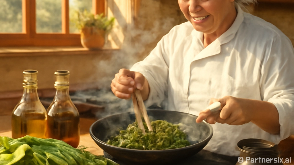 미역줄기볶음을 완벽…