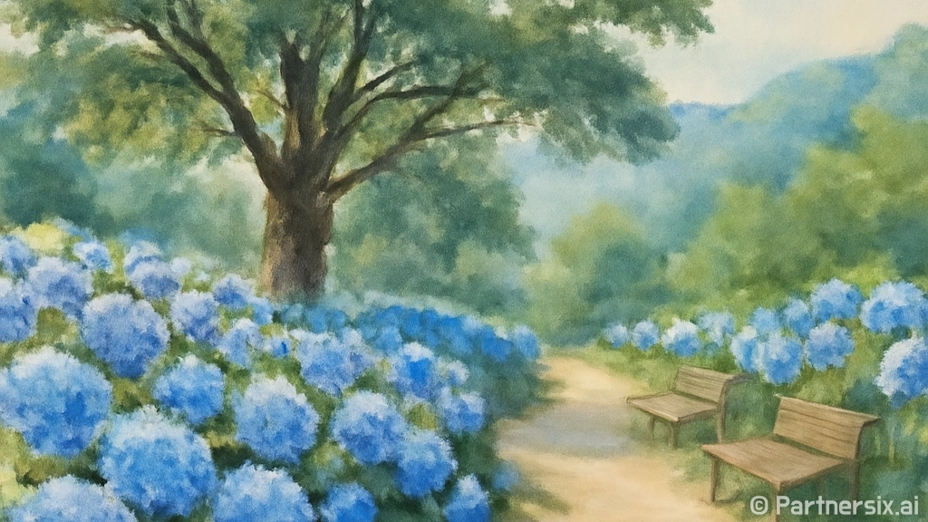 초안산 수국동산을 …