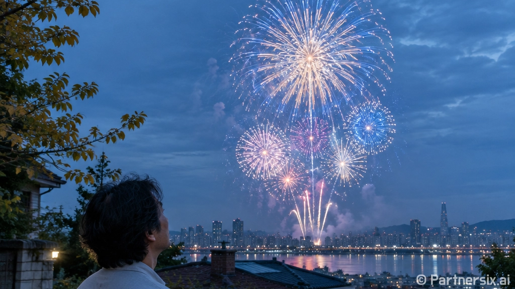 서울세계불꽃축제, 여의도 한복판 대신 동네 길에서 봐봤더니