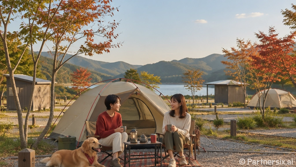 강아지와 조용한 캠…