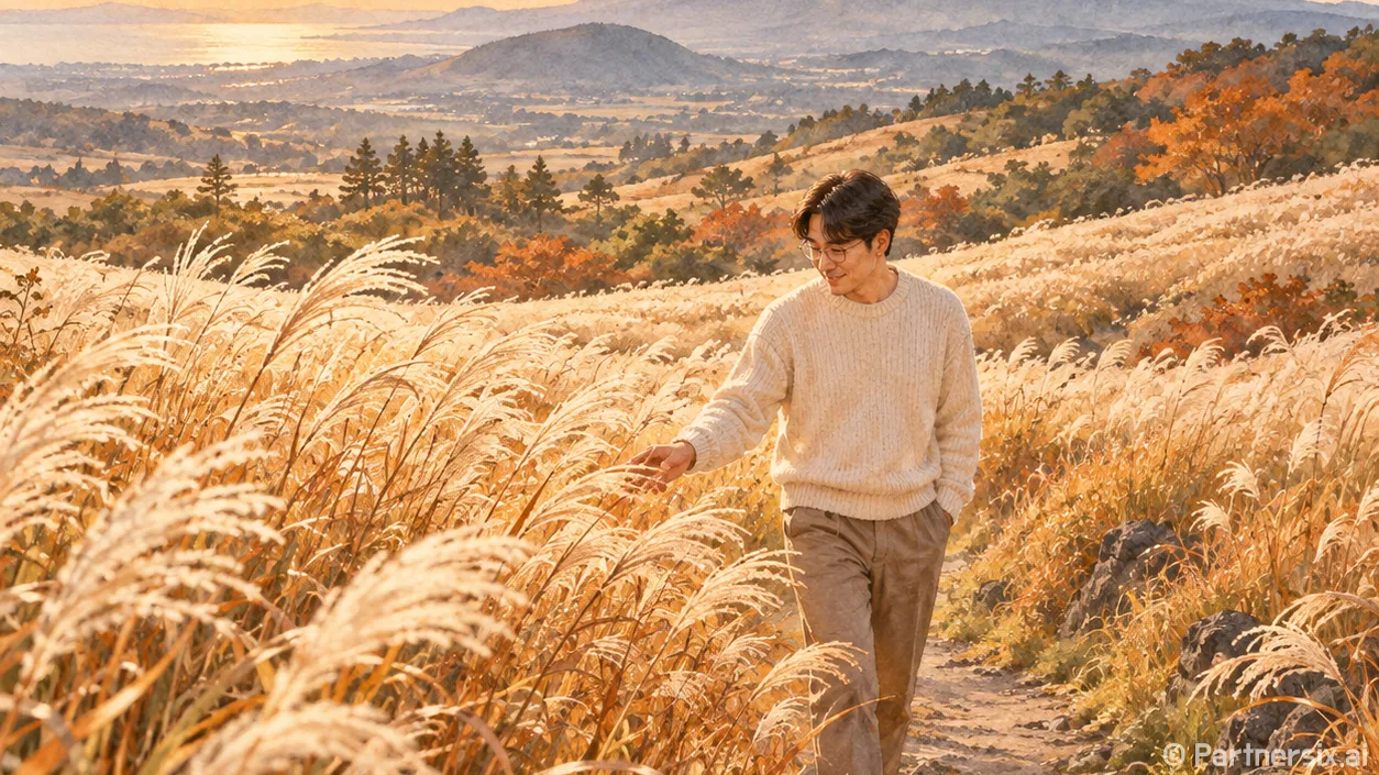 제주도 억새 명소를 찾다 가시리에서 천천히 걸었다