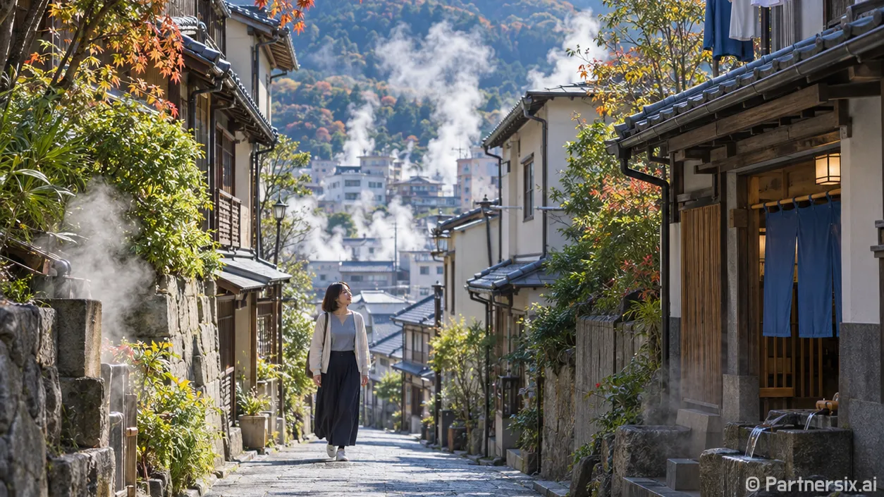 벳푸 온천 지옥순례를 걷다가 골목에 더 오래 머물렀다