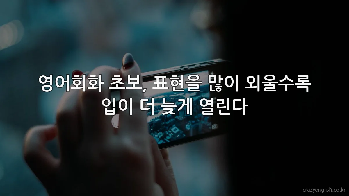 영어회화 초보, 표현을 많이 외울수록 입이 더 늦게 열린다