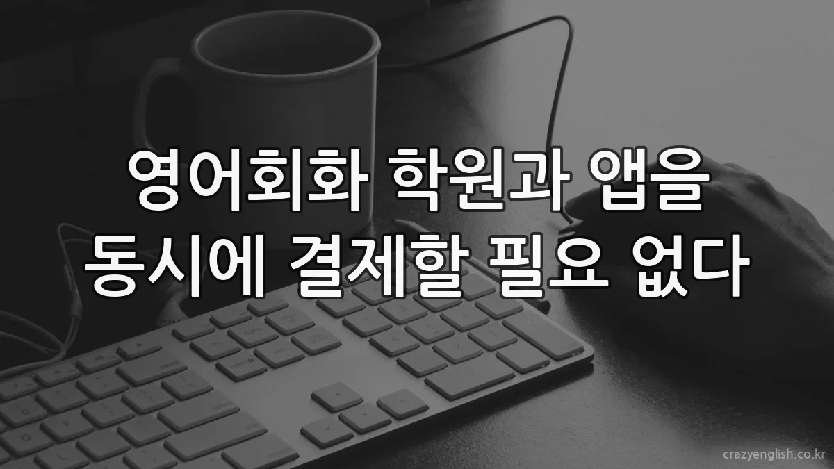 영어회화 학원과 앱을 동시에 결제할 필요 없다