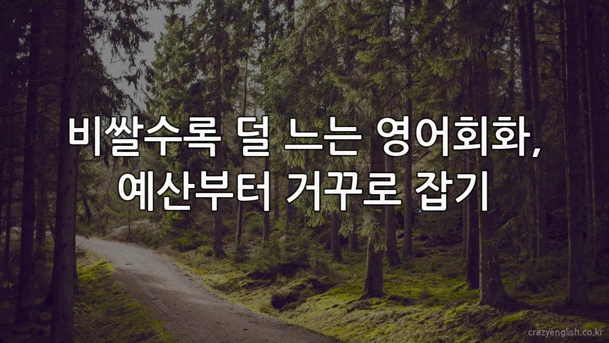 비쌀수록 덜 느는 영어회화, 예산부터 거꾸로 잡기