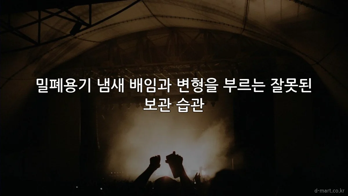 밀폐용기 냄새 배임과 변형을 부르는 잘못된 보관 습관